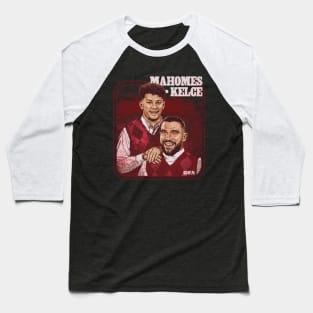 Patrick Mahomes & Travis Kelce Kansas City Step Brothers Baseball T-Shirt